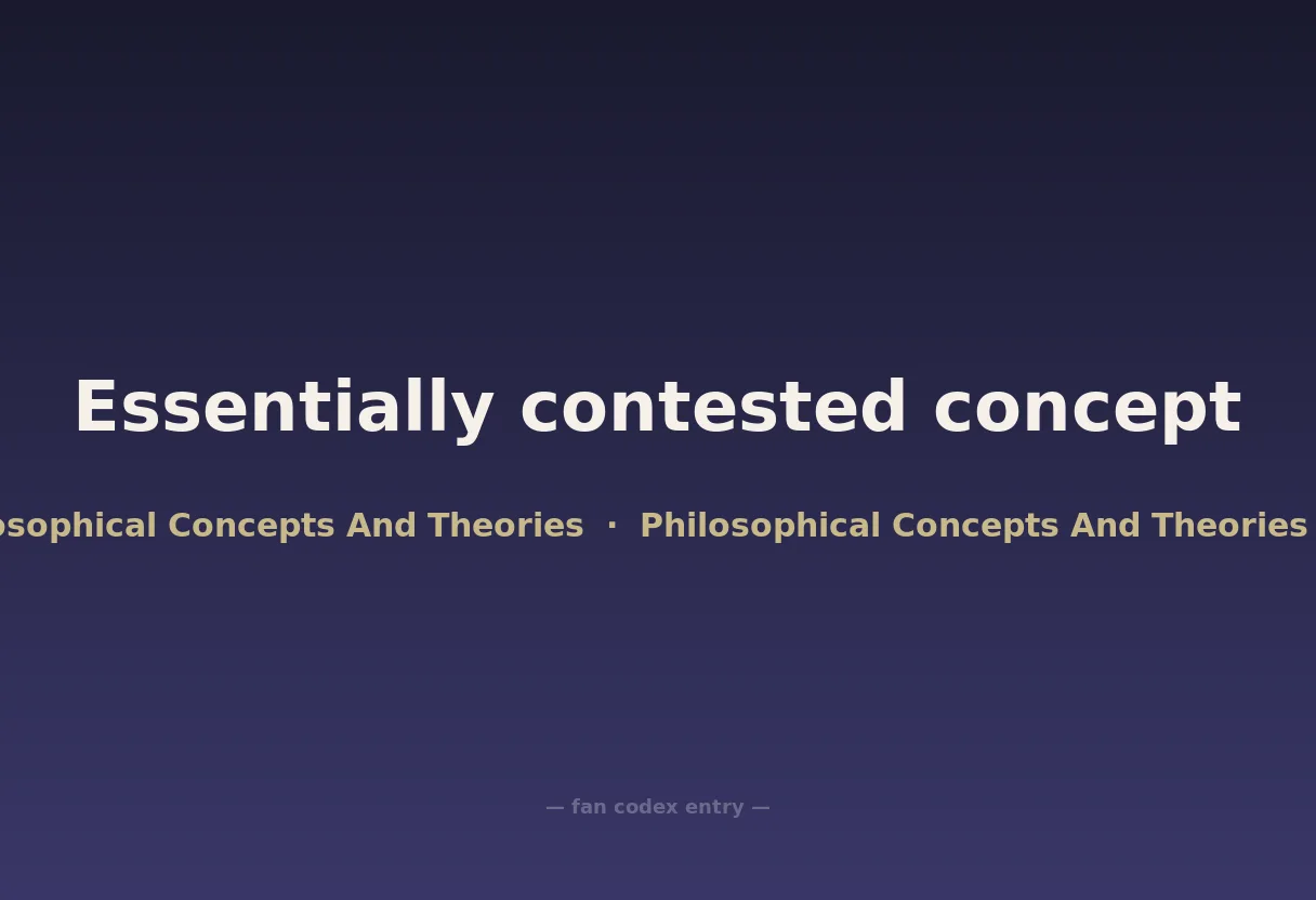 Essentially contested concept