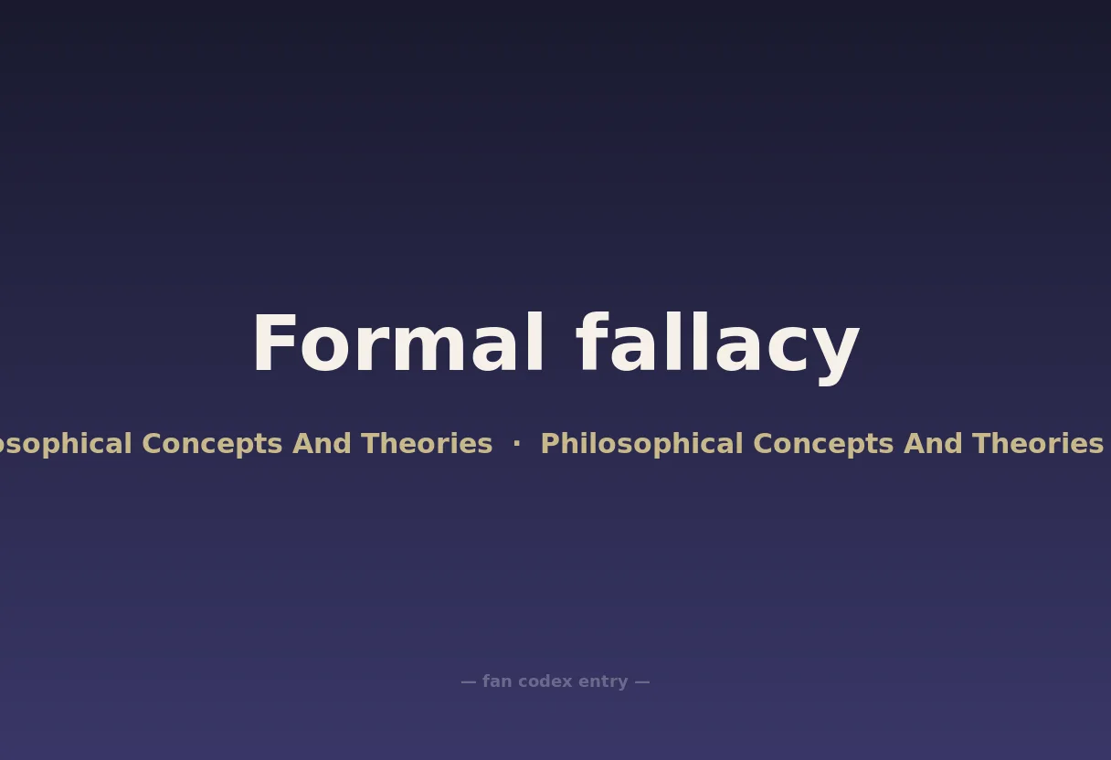 Formal fallacy