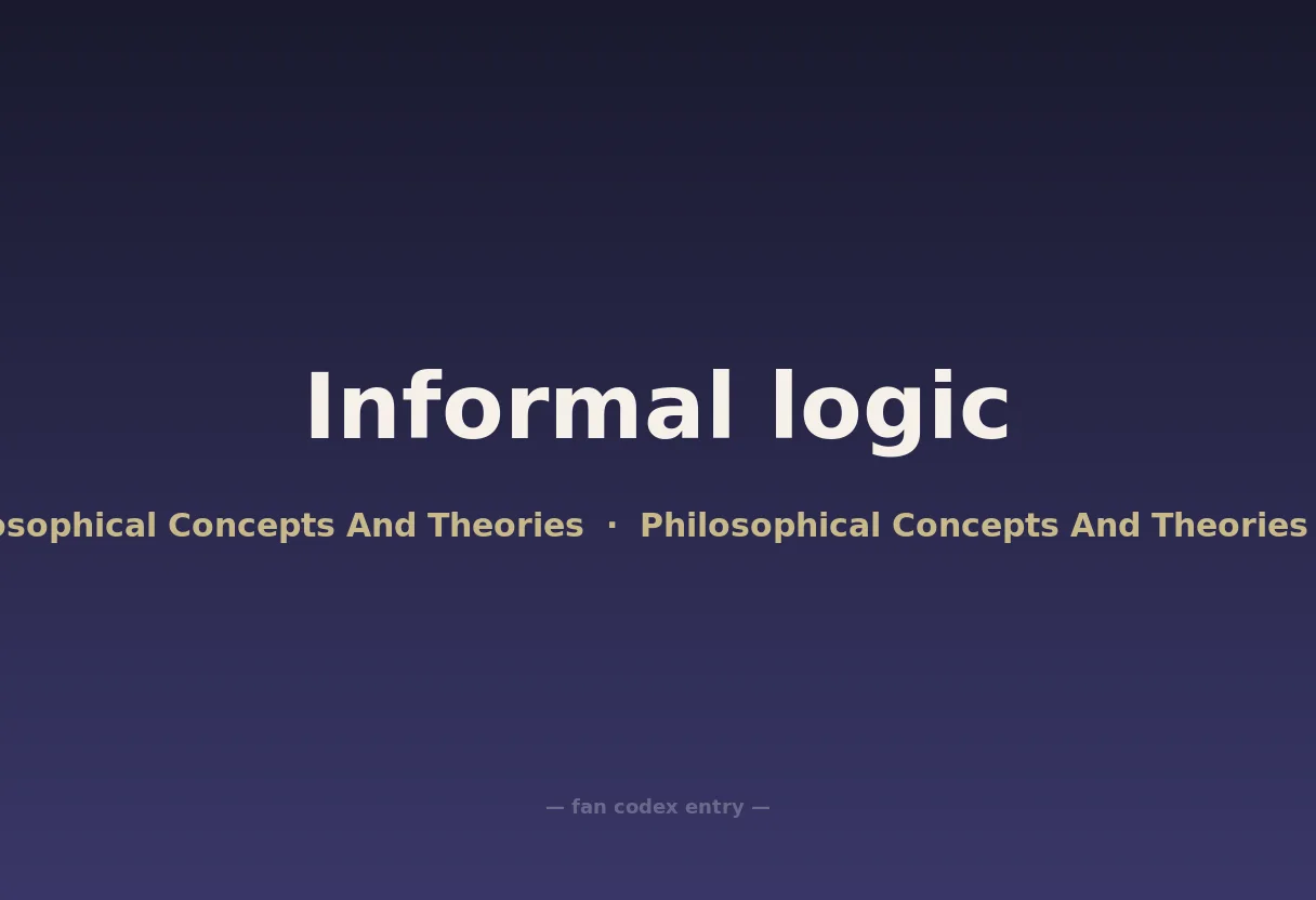 Informal logic