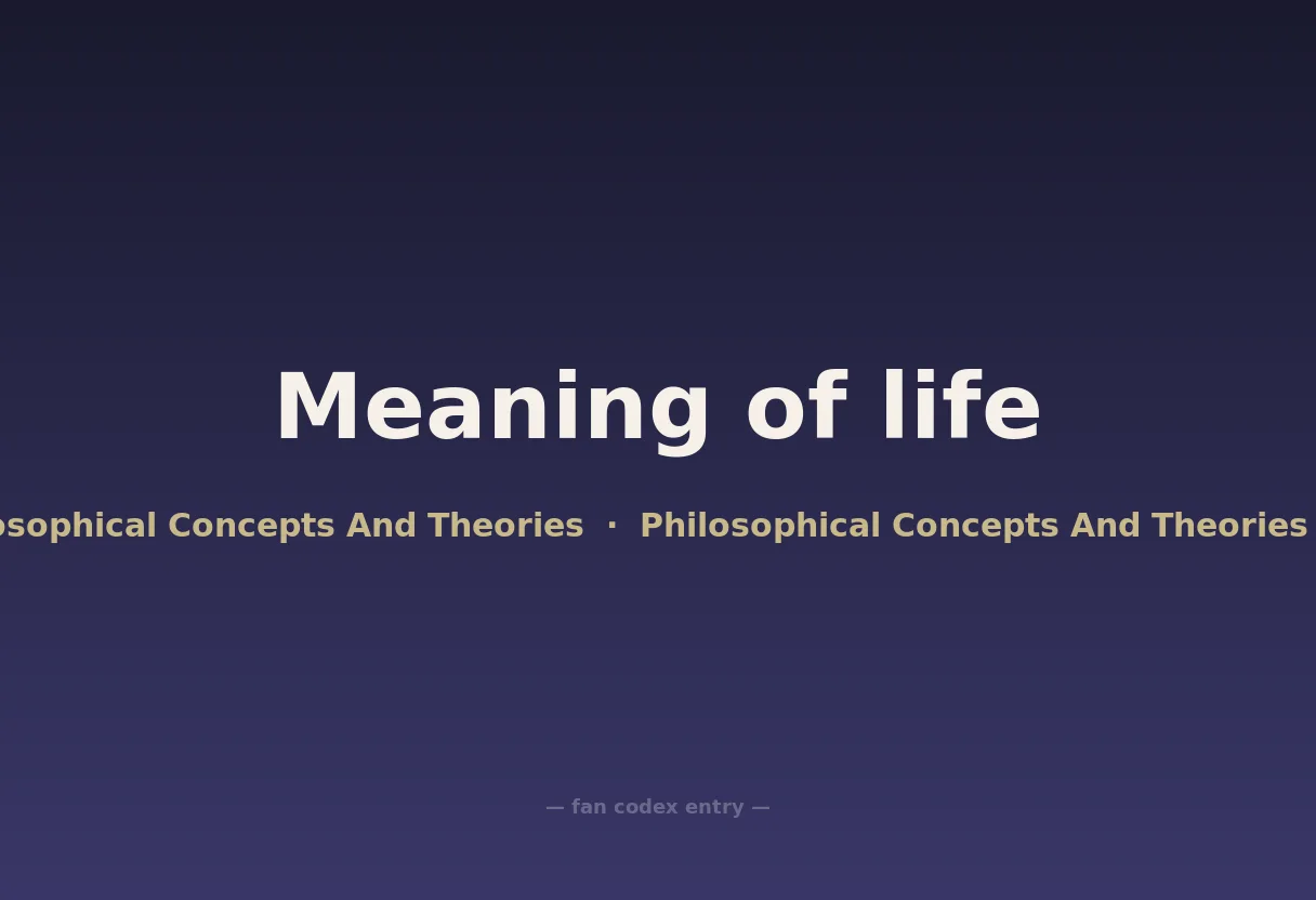 Meaning of life