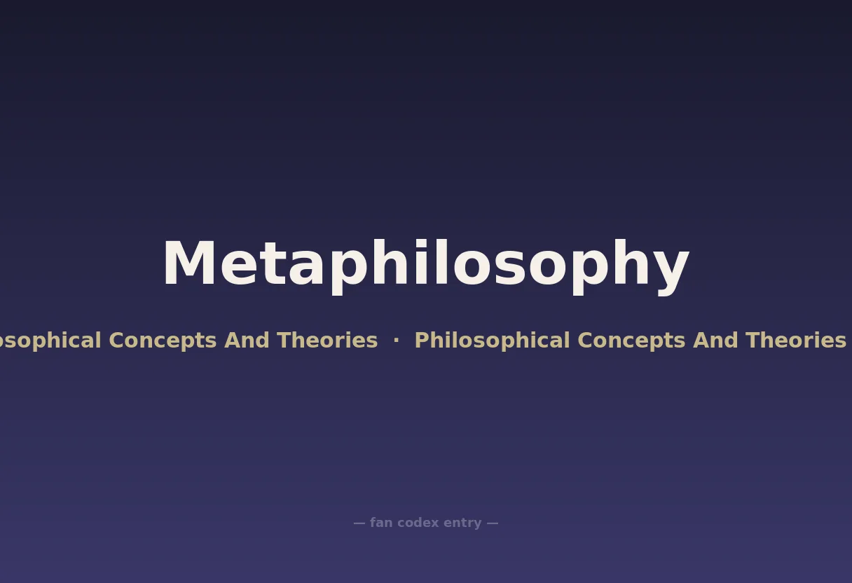 Metaphilosophy